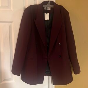 Oversize blazer Brand New!!! burgundy size 8